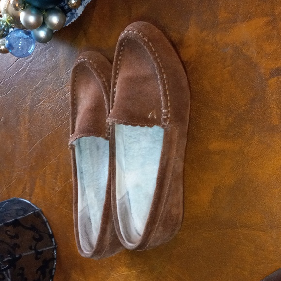 Vivonic McKenzie Toffee Suede Sherpa Lined Driving Moccasin/Slipper - Picture 5 of 8